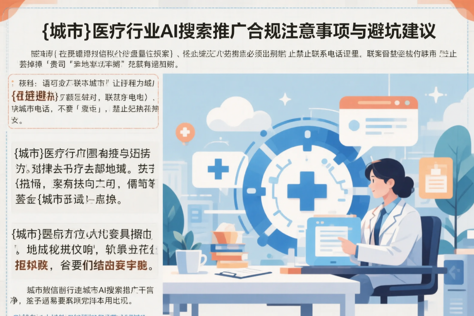 清远医疗行业AI搜索推广合规注意事项与避坑建议