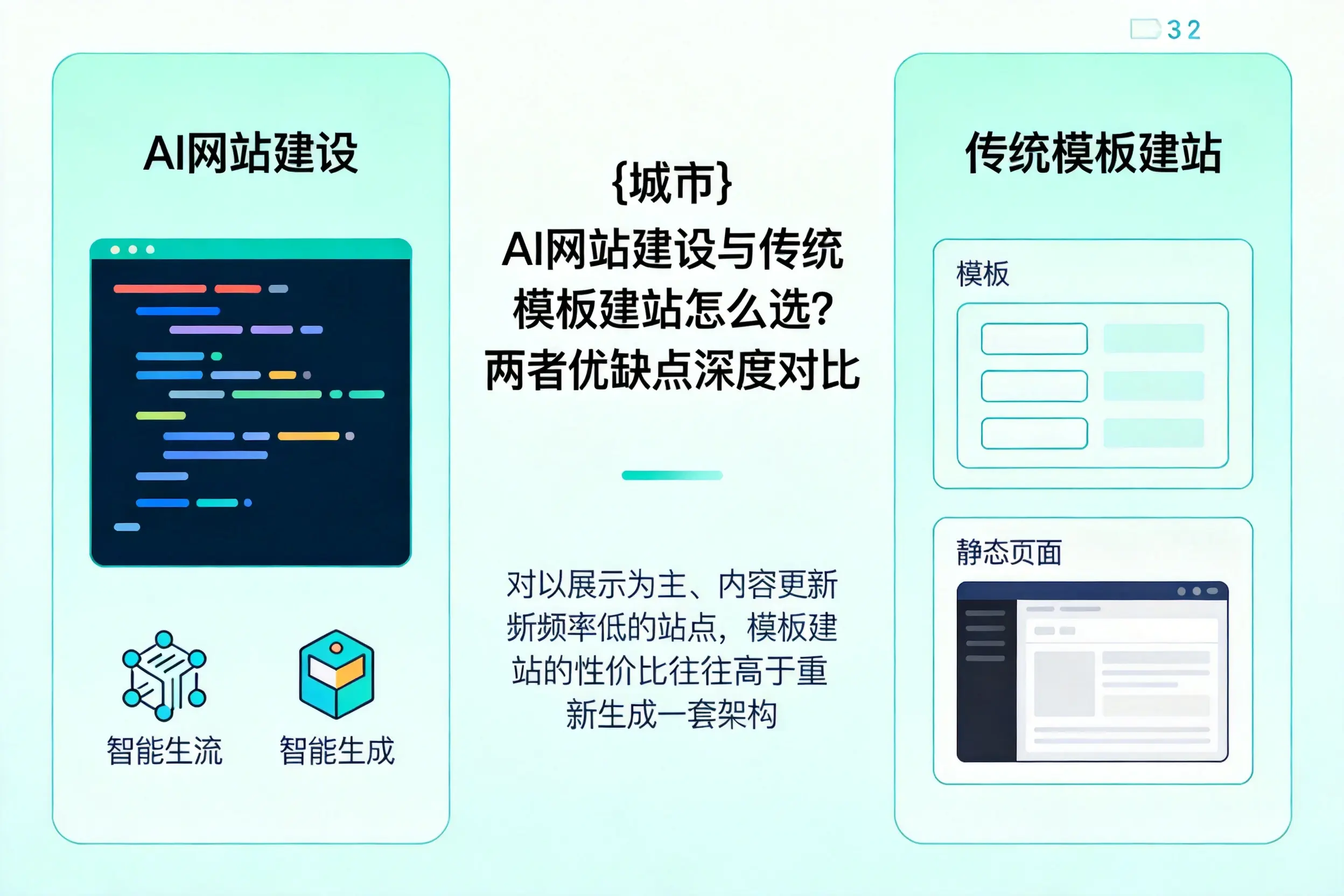 清远AI网站建设与传统模板建站怎么选?两者优缺点深度对比