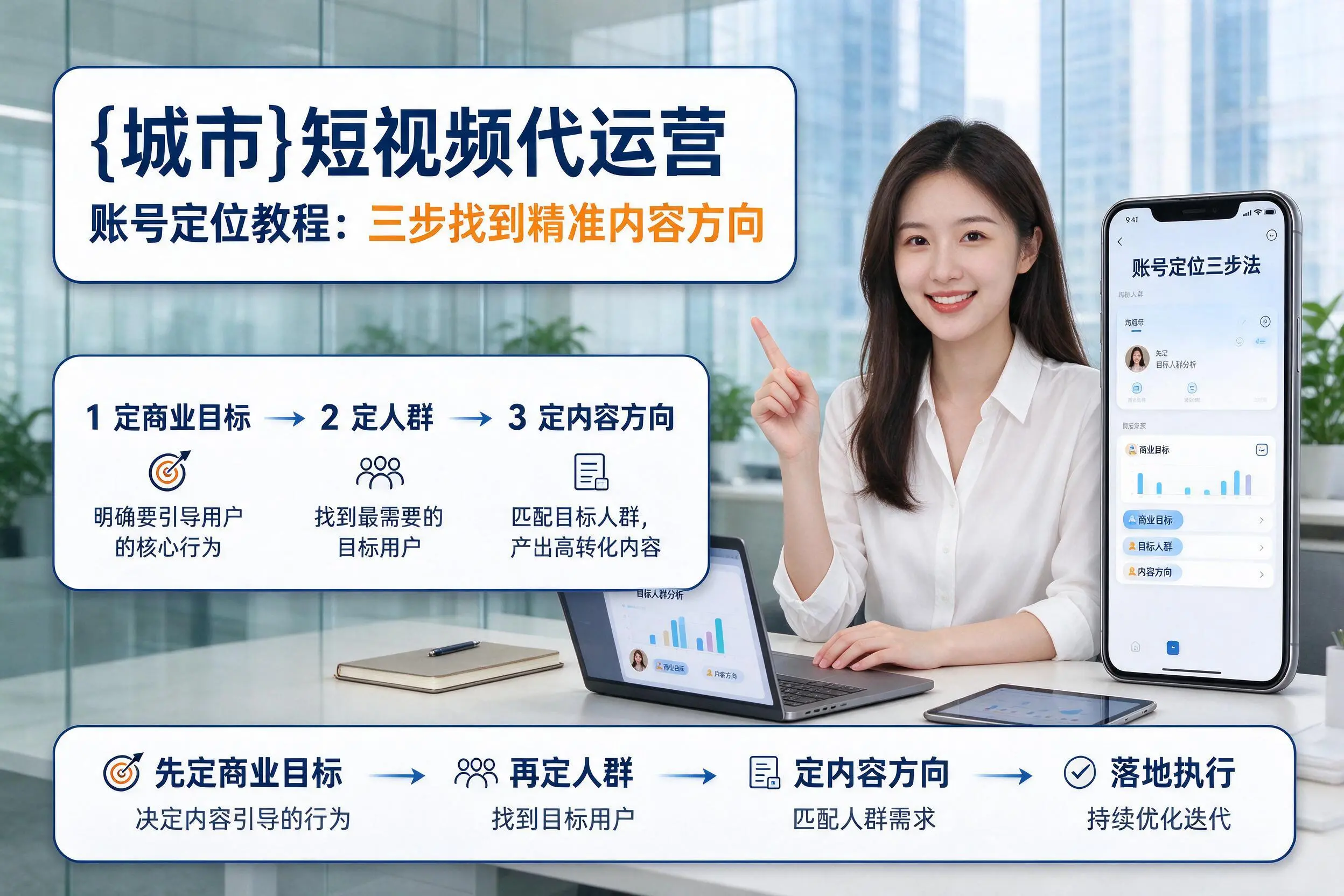 清远短视频代运营账号定位教程：三步找到精准内容方向