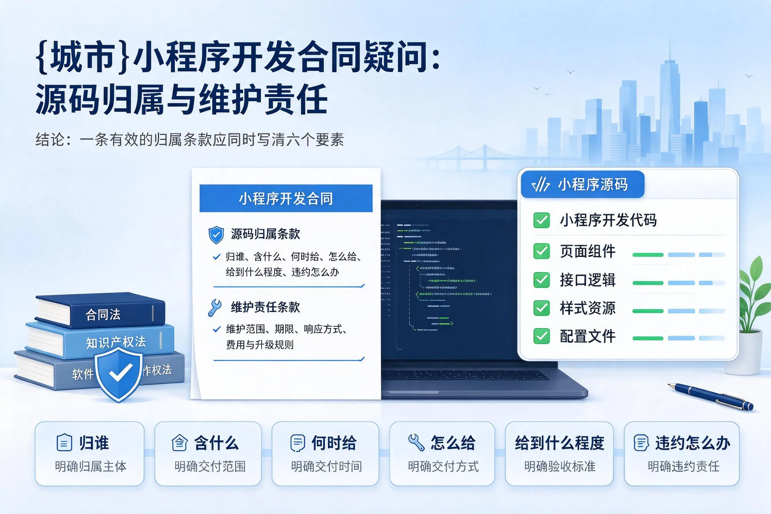 清远小程序开发合同疑问：源码归属与维护责任