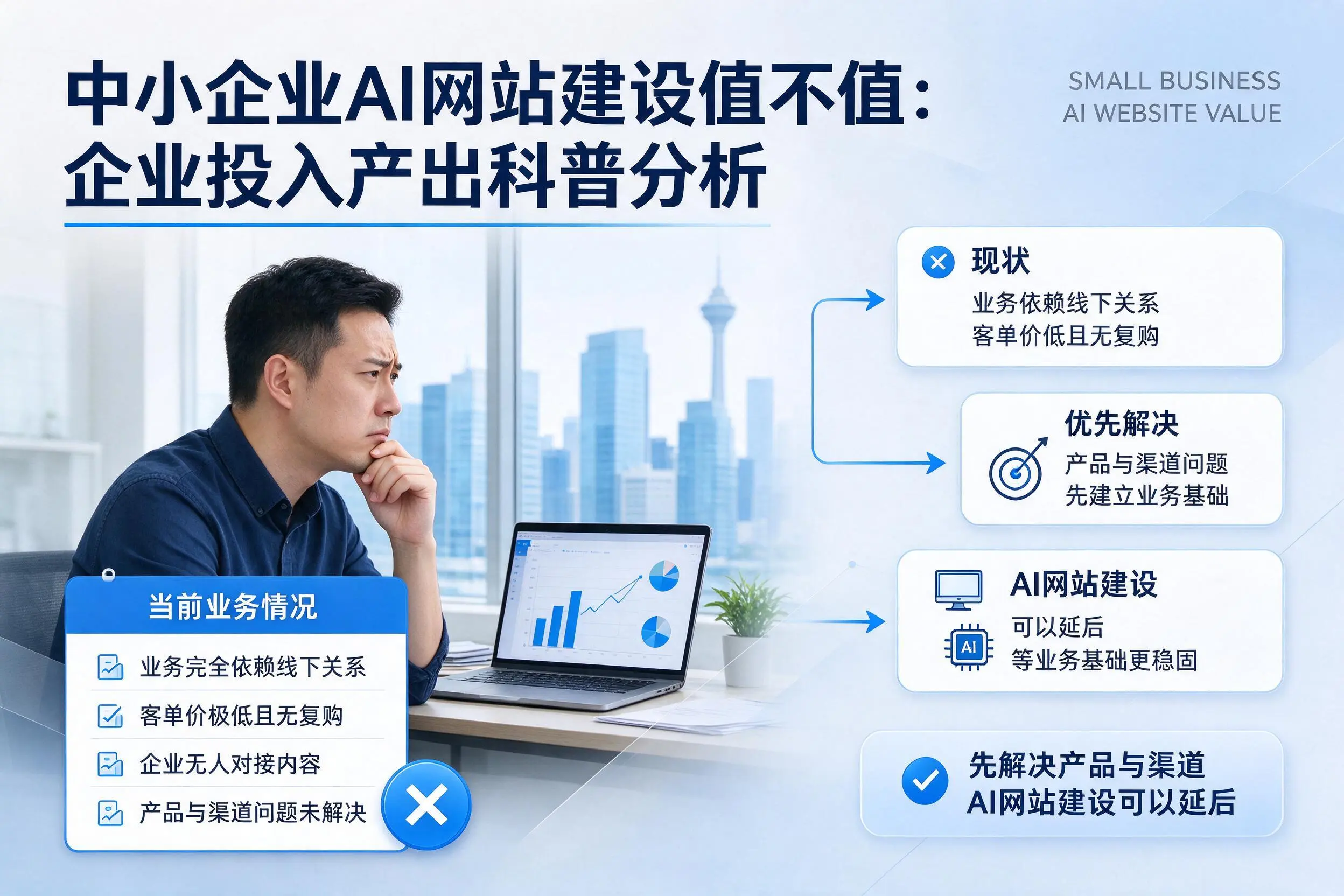 中小企业AI网站建设值不值:清远企业投入产出科普分析