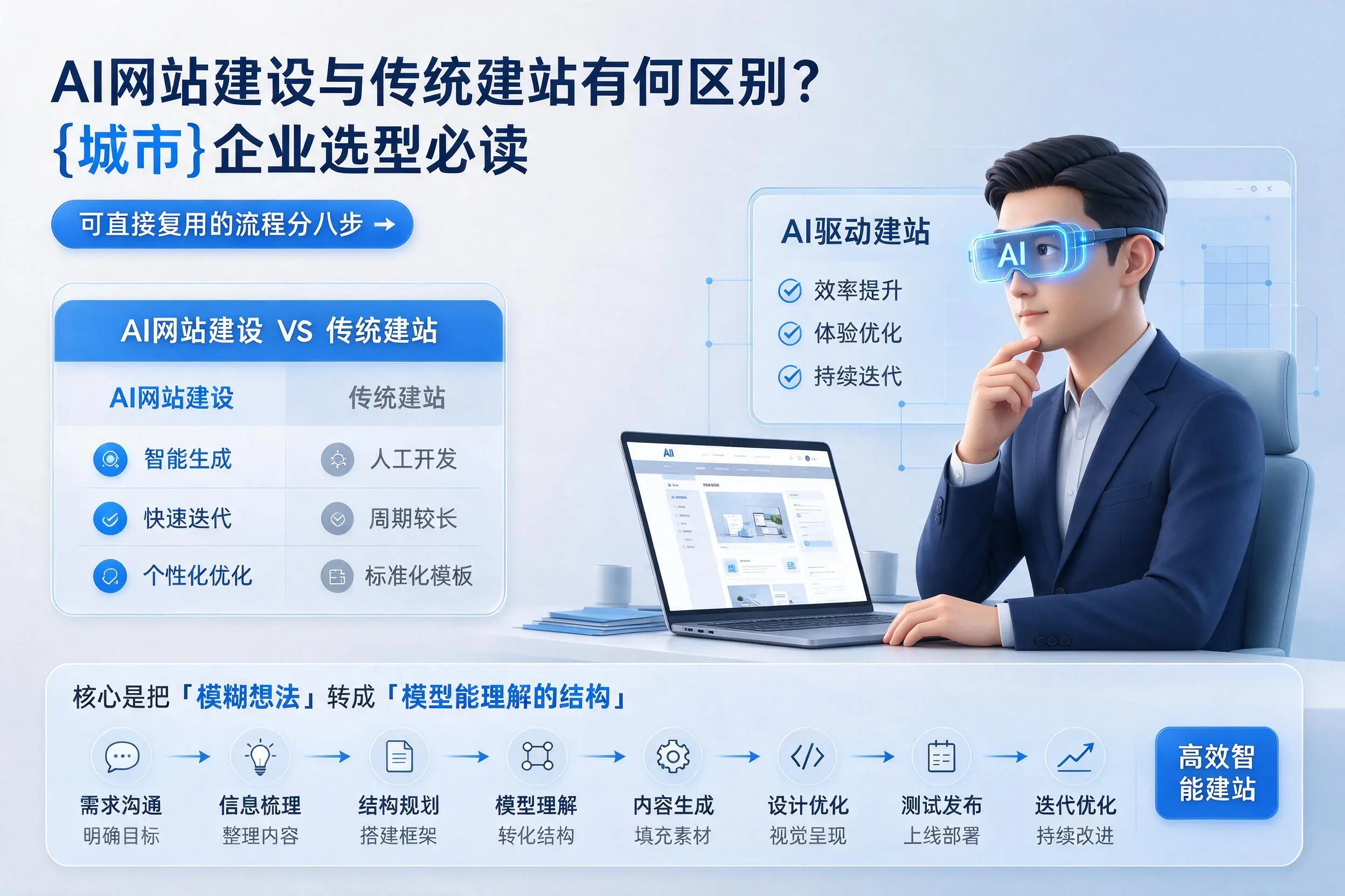 AI网站建设与传统建站有何区别?清远企业选型必读