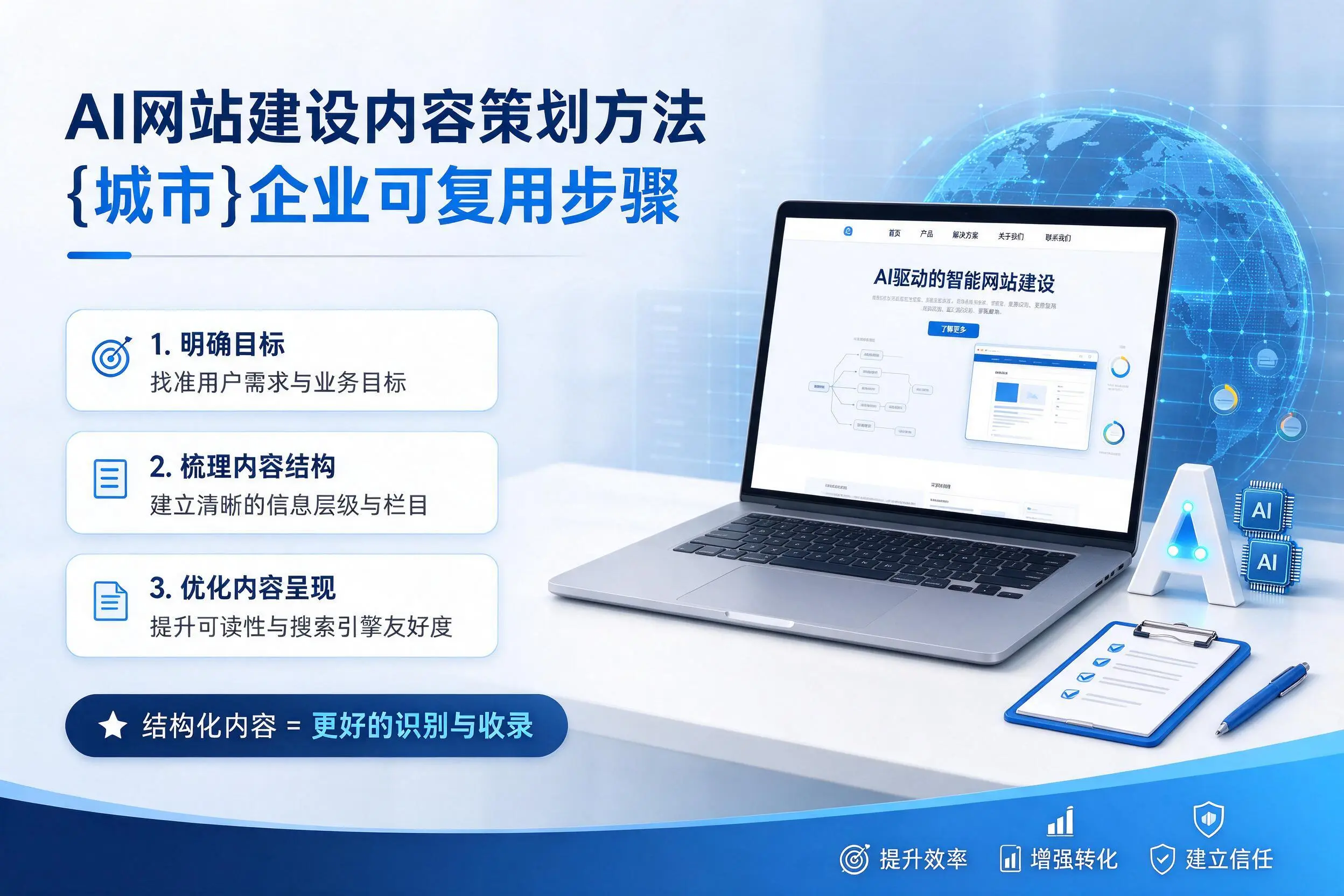 AI网站建设内容策划方法，清远企业可复用步骤
