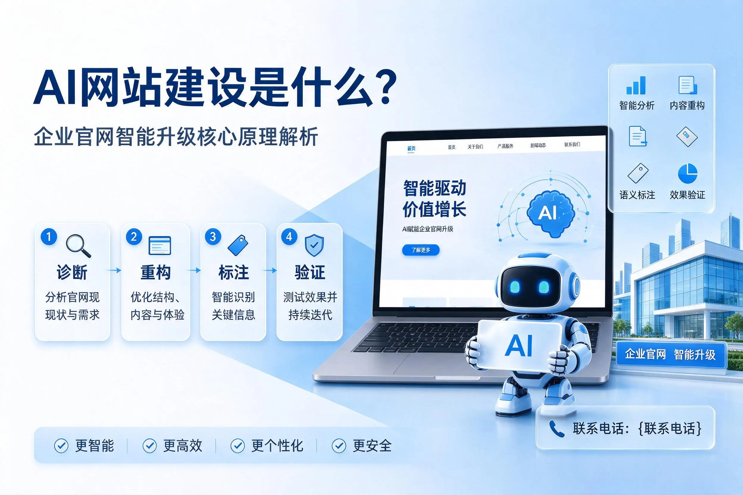 AI网站建设是什么?清远企业官网智能升级核心原理解析
