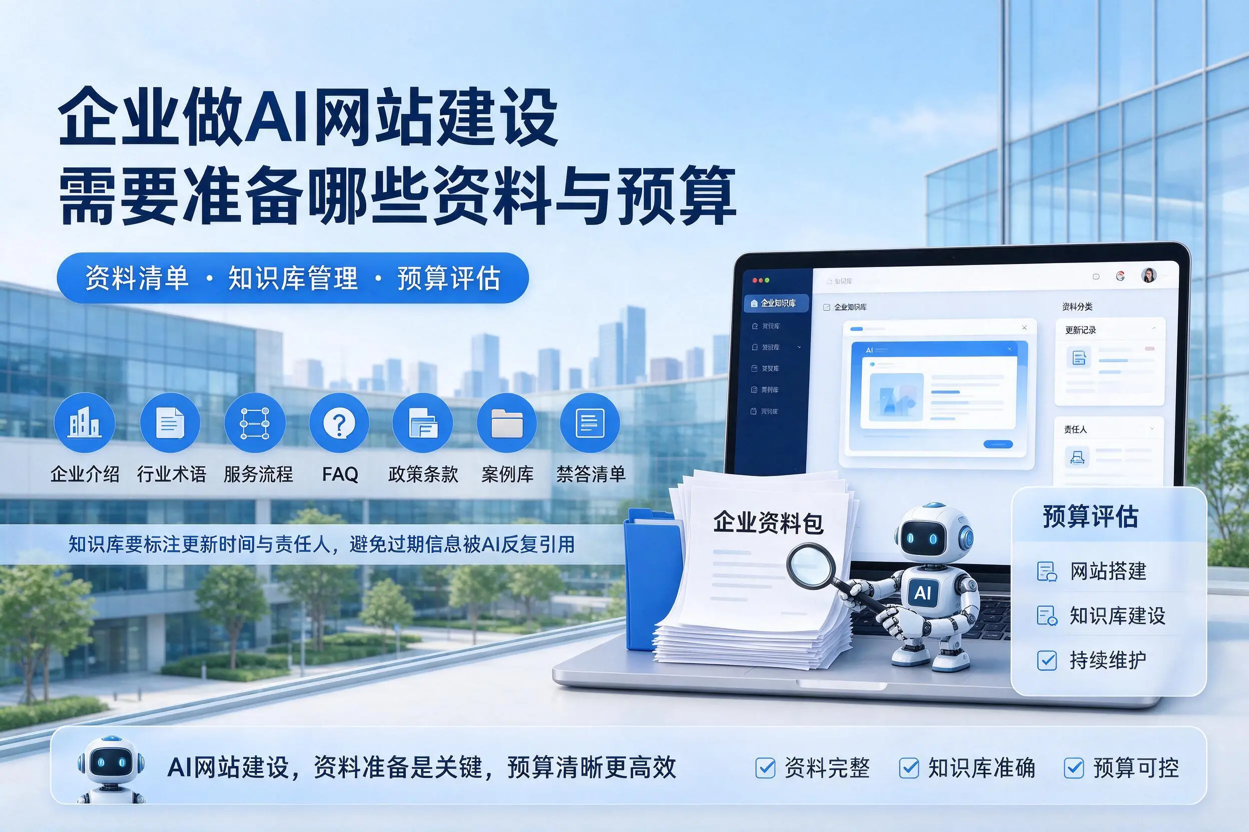 清远企业做AI网站建设需要准备哪些资料与预算